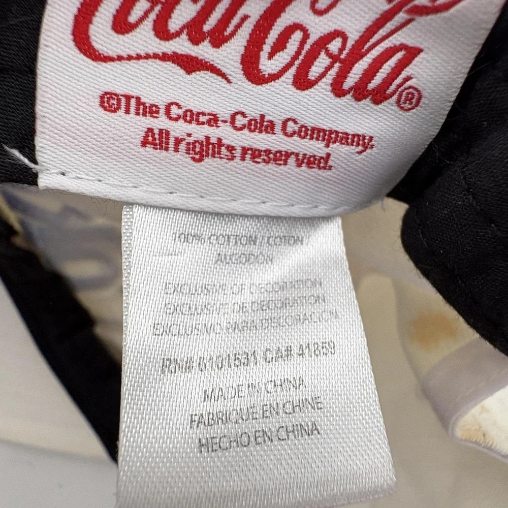 Coca-Cola Coke Logo White Baseball Hat Adjustable Rainbow Embroidered Cap Soda